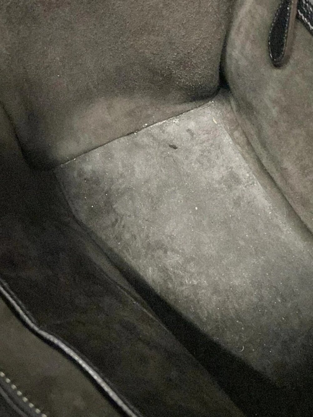 CELINE Luggage Mini Shopper - Black Drummed calfskin Handbag - Picture 10 of 15